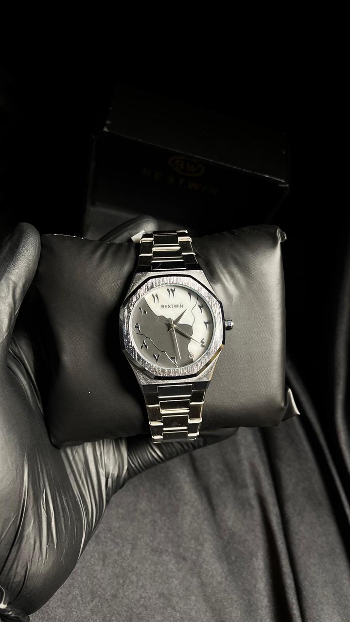 Bestwin Men's Watch in Silver With Dual Dail